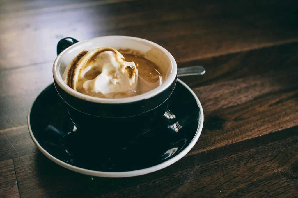 ice cream in coffee