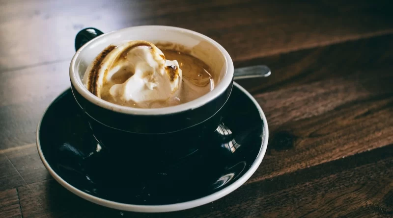 ice cream in coffee