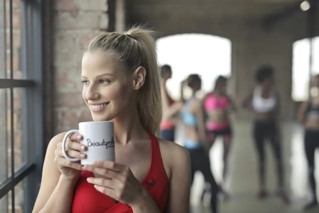 athletes with coffee